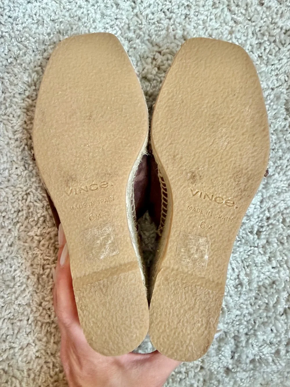 Vince Gaelan Suede Espadrille Wedge Sandal - Size 6M